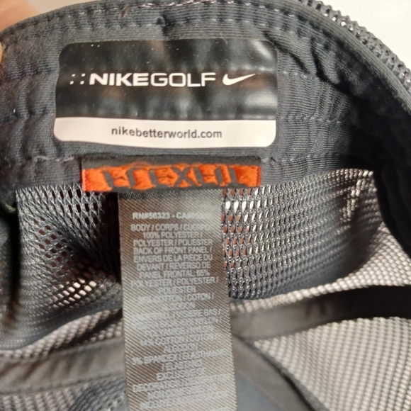 Nike Golf Embroidered Swoosh Logo RZN Vapor Patch Grey Mesh Back Trucker Hat L/X - Picture 6 of 9